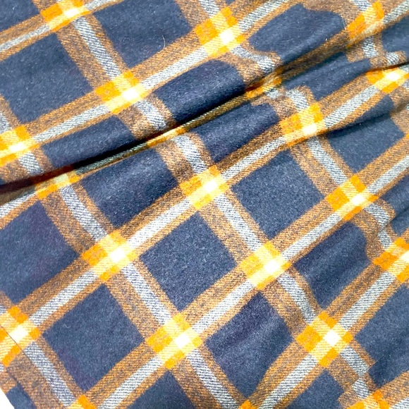 ModCloth Orange &Blue Plaid School Girl/Uniform Wool Blend Skirt Size M - Picture 4 of 10